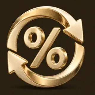 Percent cycle icon — Ruby Reels