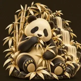 Panda eating bamboo — Ruby Reels