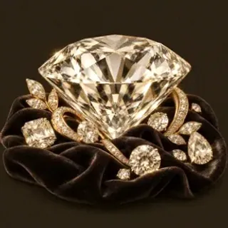 Faceted diamond gemstone — Ruby Reels