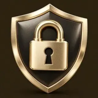 Shield with padlock — Ruby Reels