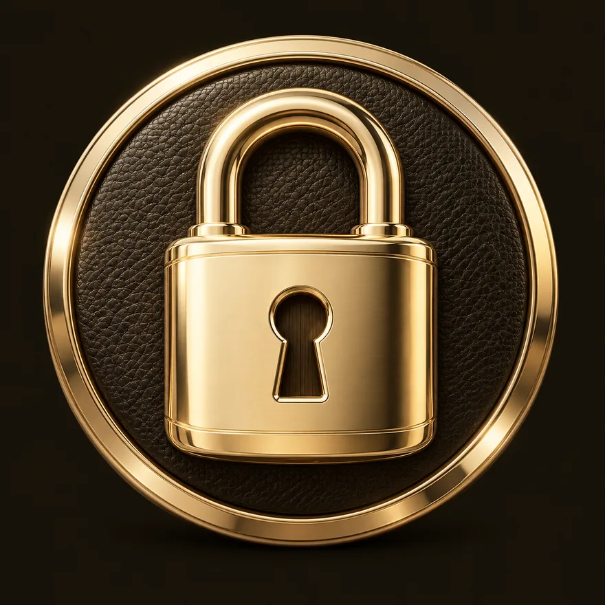 Padlock emblem — Ruby Reels