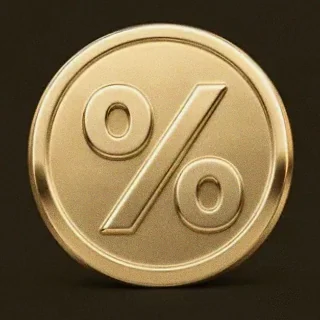 Gold percent coin — Ruby Reels