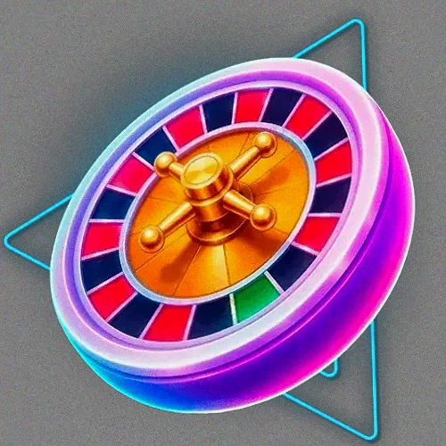 Neon roulette wheel