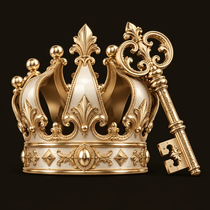 Royal crown and key — Ruby Reels
