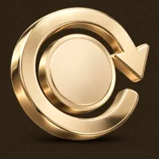 Gold circular arrow — Ruby Reels