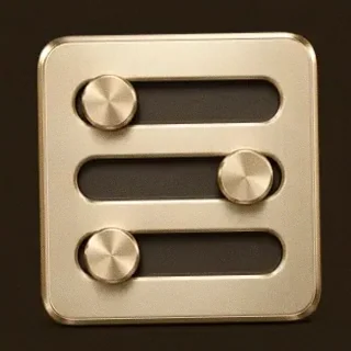Three-knob control panel — Ruby Reels