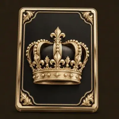 Crown emblem card — Ruby Reels